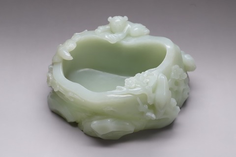 翡翠|和田玉籽料“喜上眉梢 水盂”
