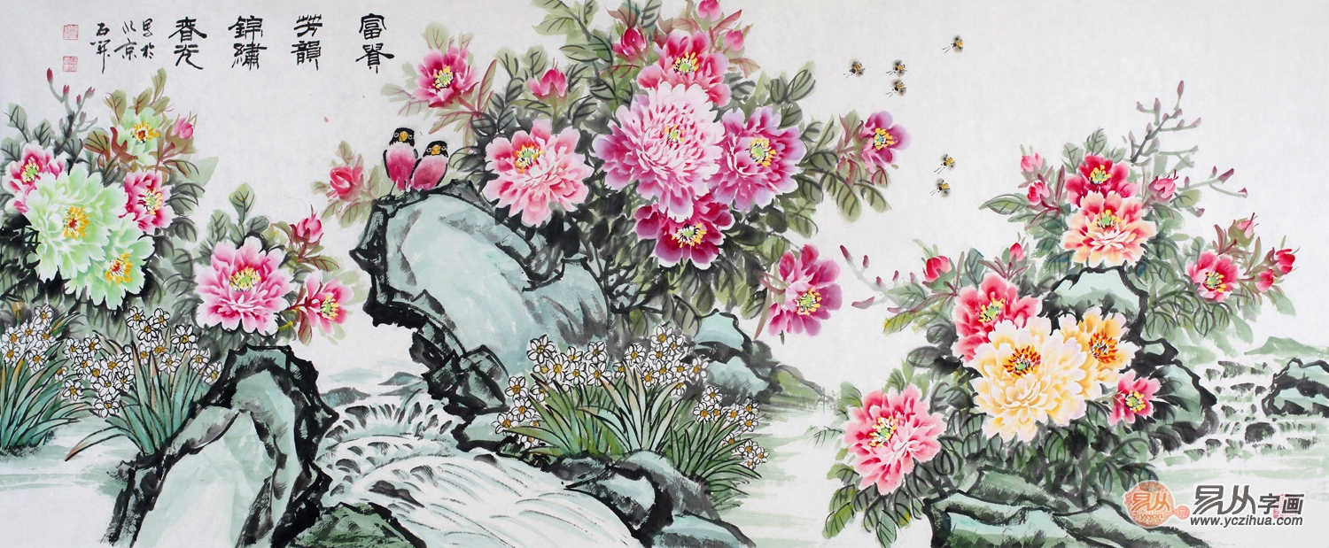 客厅沙发后挂什么画好 择一幅吉利的国画花鸟画