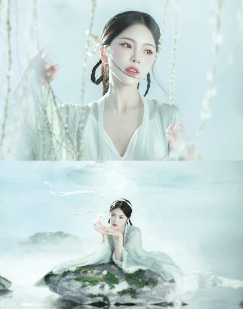 王灿|王灿拍古风写真，如仙女下凡惊艳动人，却谦称自己高攀老公杜淳