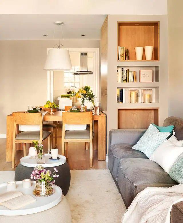 75㎡婚房耗时3个月装修,5米长阳台打薄柜当书架,比人家书房实用