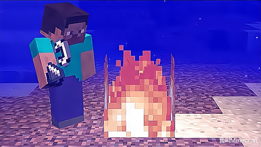 |我的世界:7个足以颠覆认知的画面!熔岩遇水的诡异物理现象?