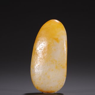 和田玉籽料|旧藏·和田玉籽料龙凤呈祥原石雕