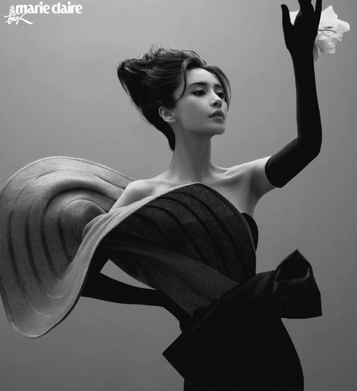 Angelababy|杨颖嘉人十一月刊封面照,拍得模糊不清,可是这张脸,是真美