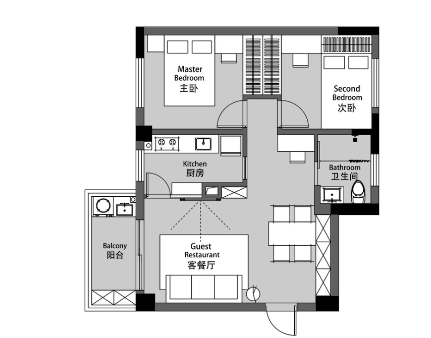 69㎡简约风两居室设计，空间利用最大化，原来小户型也可以这么美