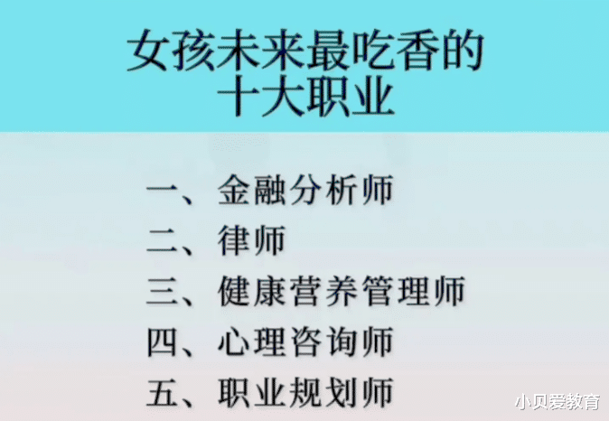 大学生|女生未来吃香的职业，公务员垫底老师没进前5，榜首职业十分意外