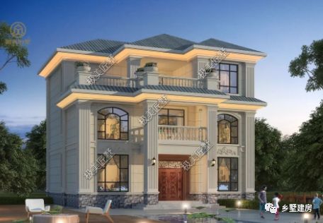 最有品位的农村自建房,开间12米进深10米,高端大气