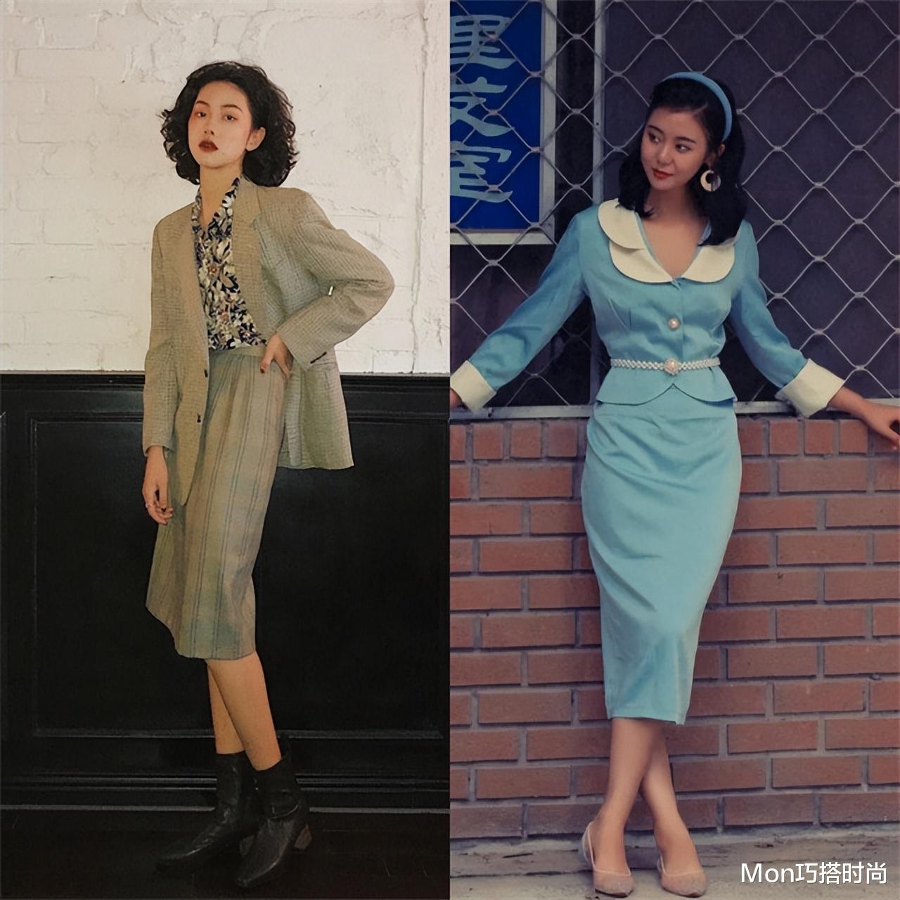 穿衣搭配 讲真，6、70年代妈妈们的审美，绝了！裙永远过膝，发微卷而不乱