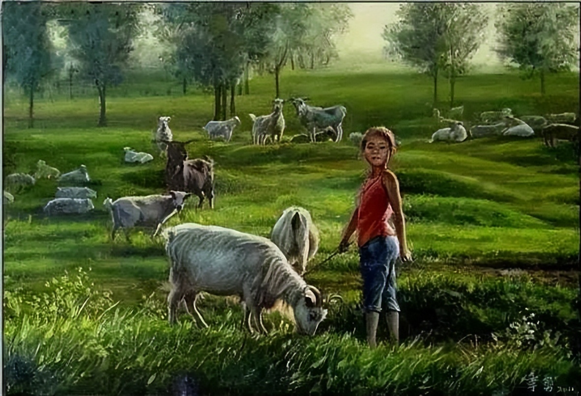 一组油画,带你走进70年代农村生活