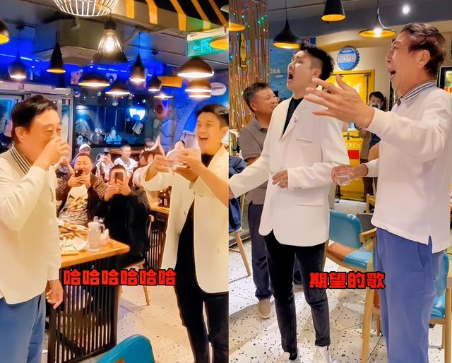 杜淳|64岁冯巩国庆节饭馆唱歌,端酒杯唱完一口闷