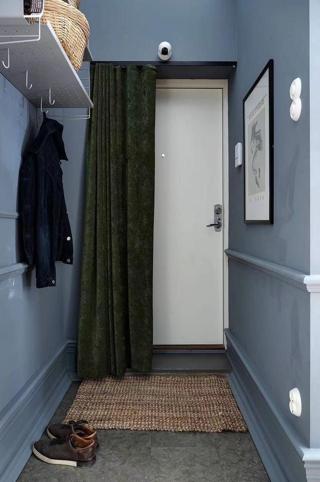 34㎡一室小家,没想到灰蓝色可以这么有高级感,一个人住美好无边