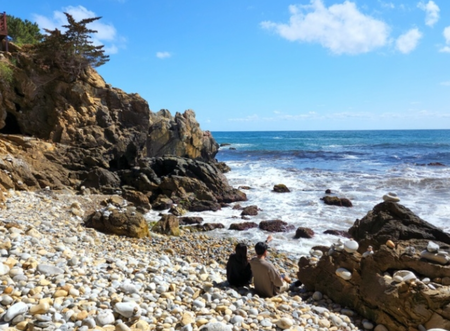 美丽|初夏让我们在东海岸鹅卵石海岸的海面上去走走