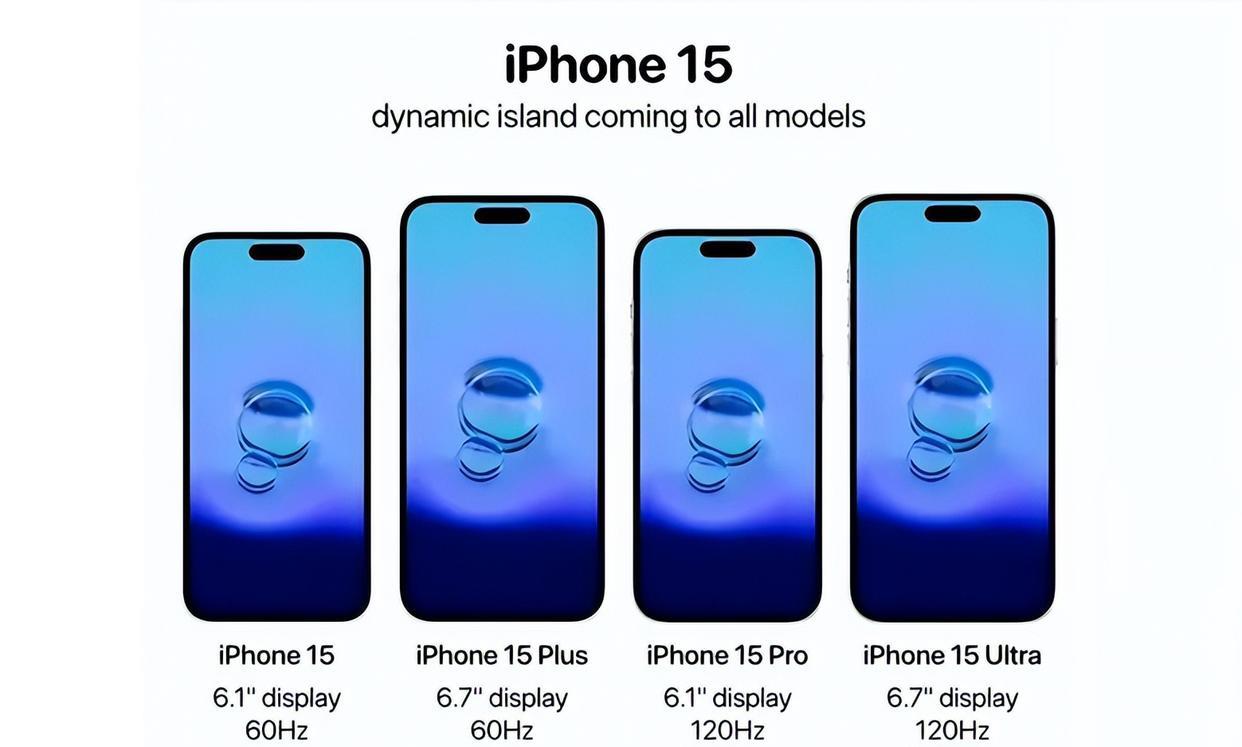 键盘|iPhone15渲染图曝光：打孔屏+对角线双摄，标准版喜提“加餐”