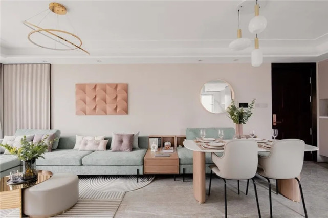 142平现代风三居室,粉色空间洋溢着青春的气息