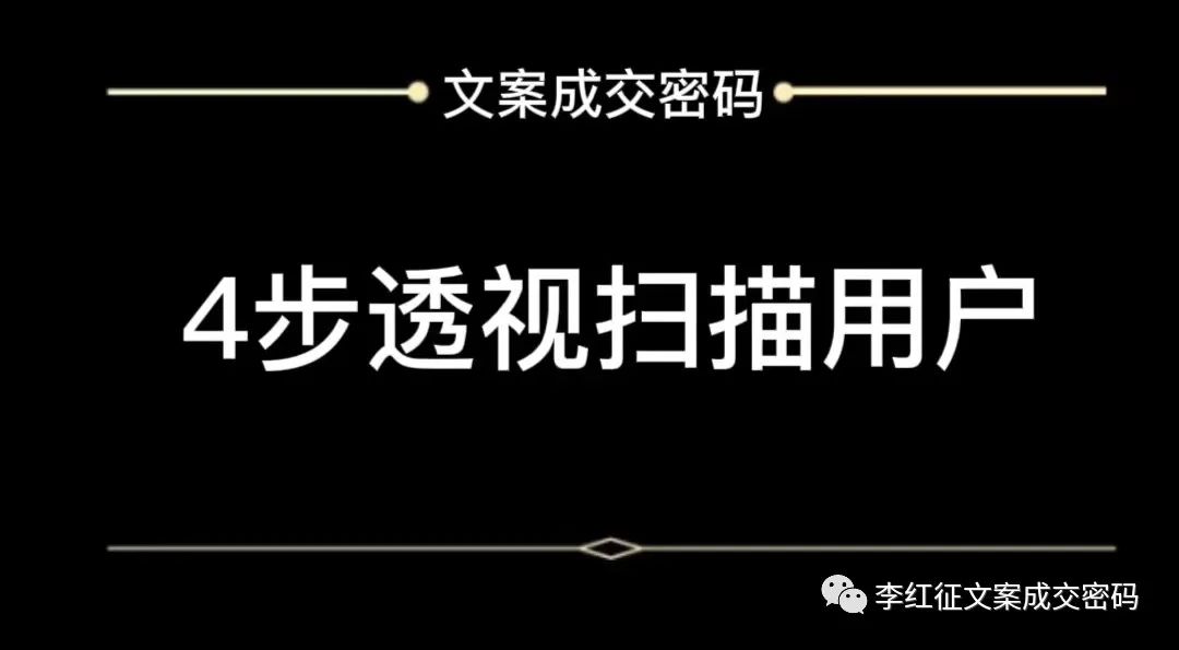 数据库|李红征成交文案密码第三期：摸清你的用户画像，让你事半功倍
