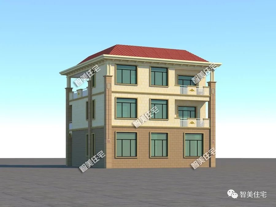 有露台和观景凉亭,客厅挑空设计,这栋别墅带给我眼前一亮的感觉