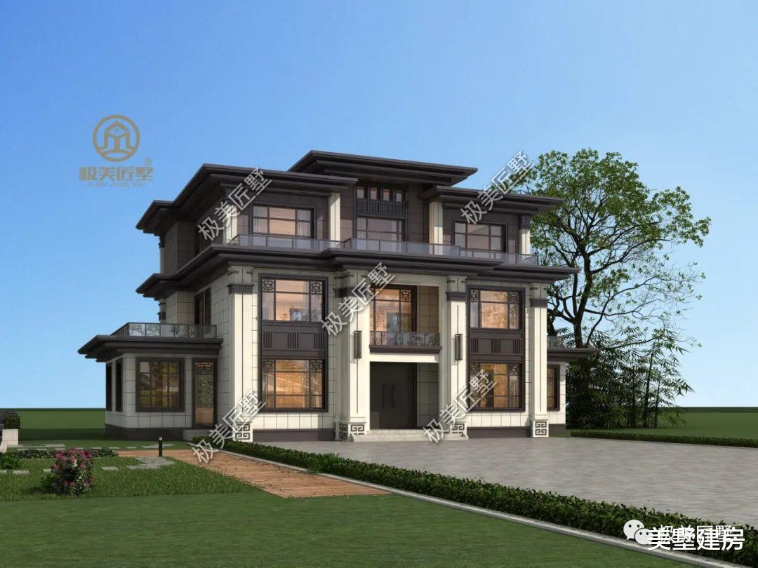 家里兄弟两个想要一起盖房子，又喜欢中式元素，来看看这套