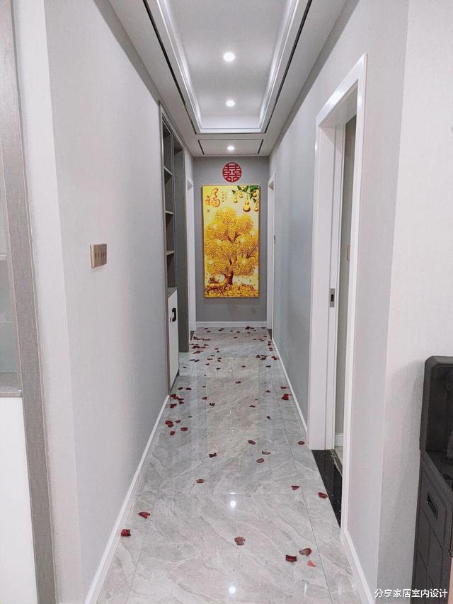 看她家婚房，全屋装修很漂亮，布置很喜庆，实在是太幸福了！