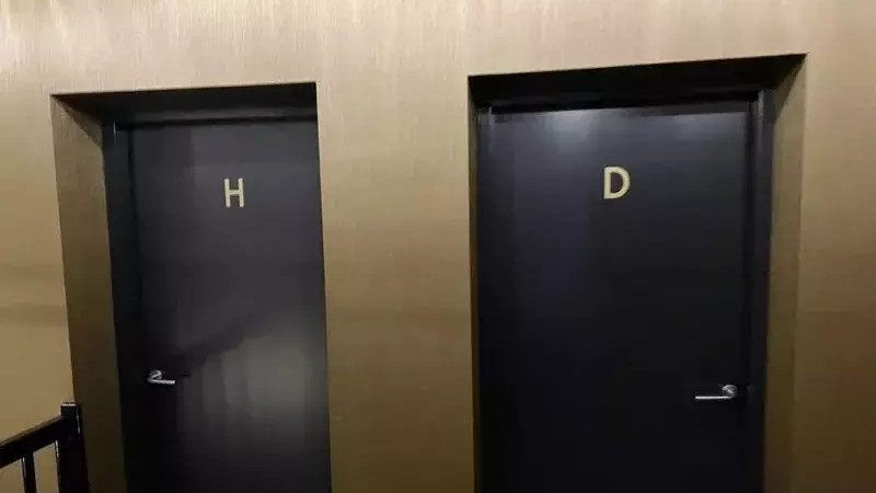 国外公厕门贴「H、D」男女怎分辨？