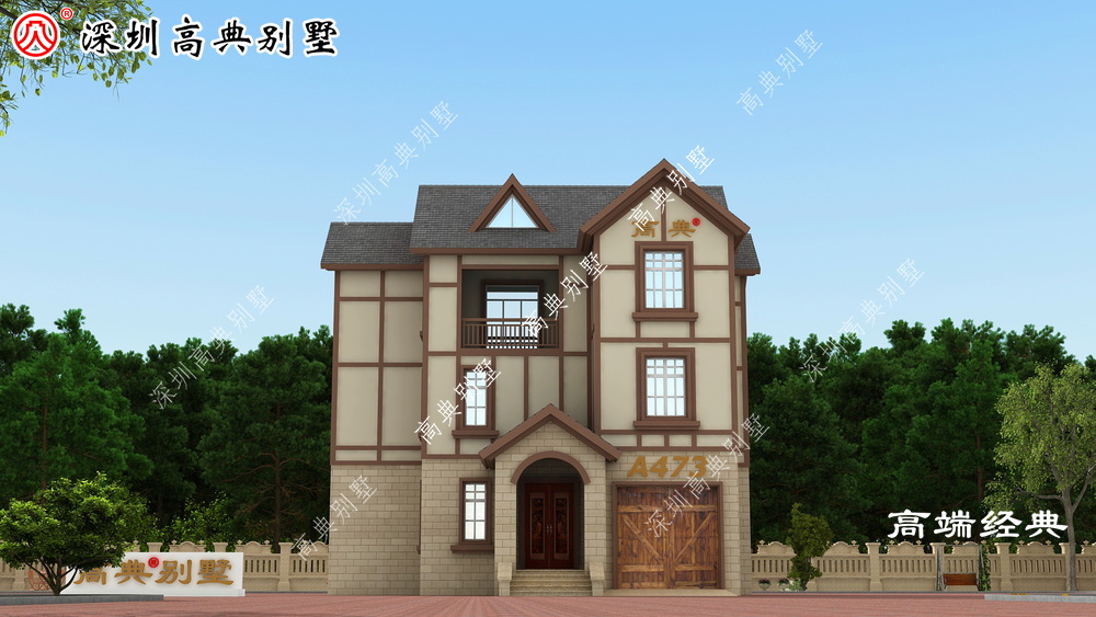 采用经典棕色,使建筑更加美观、端庄