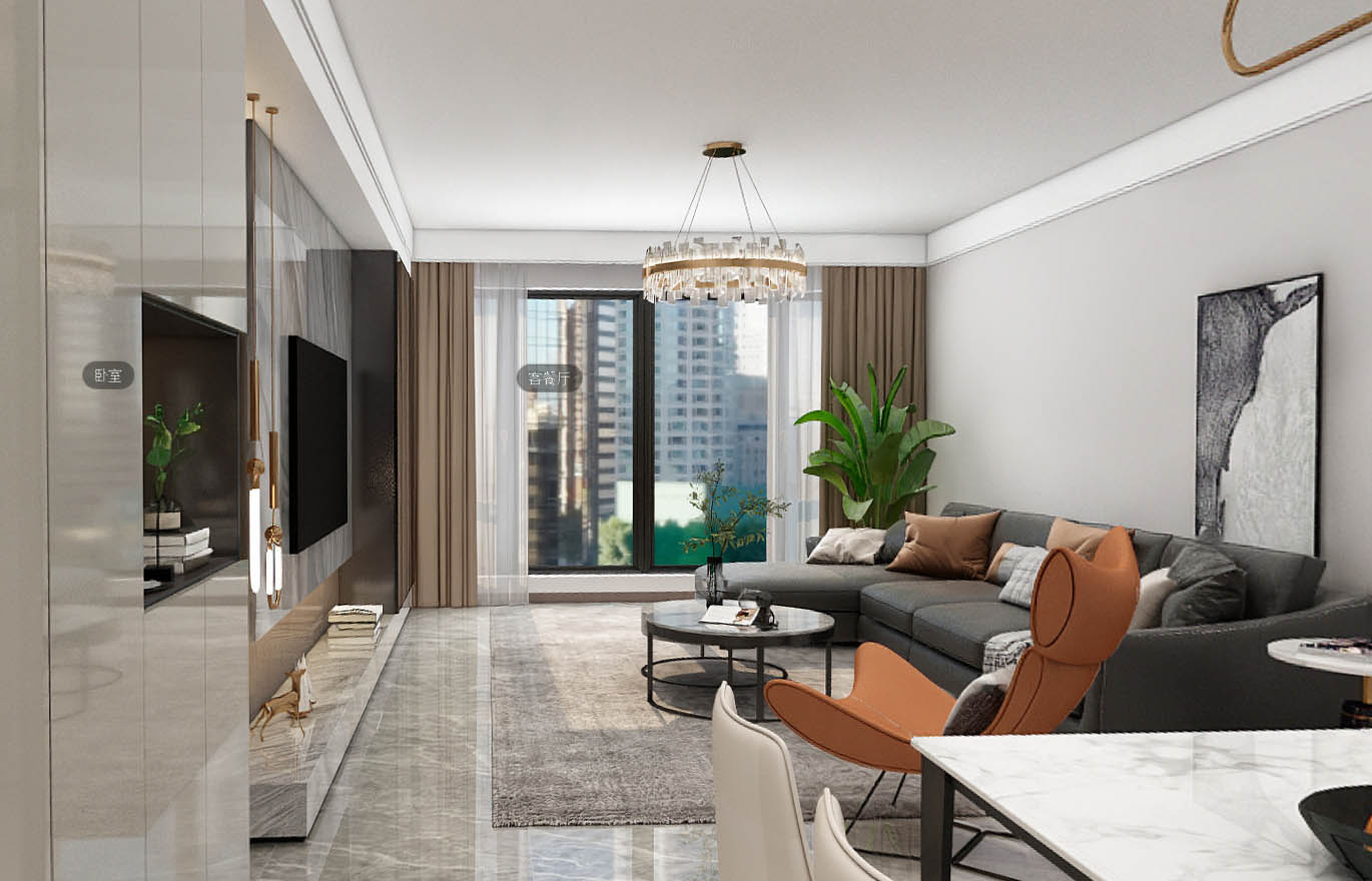 金地时代风华婚房装修,简约又不失韵味。