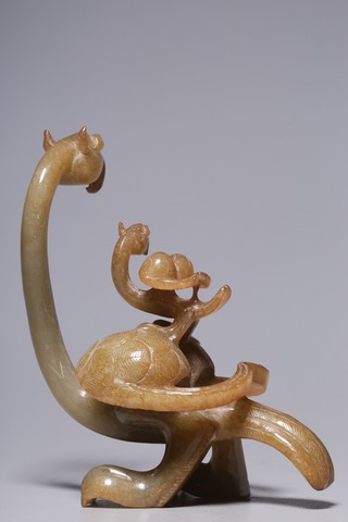 翡翠|和田玉玄鸟摆件