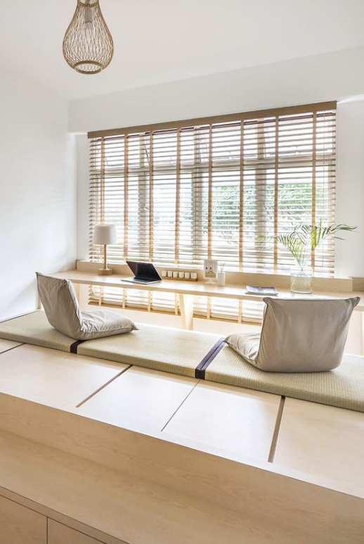 榻榻米底部故意留空,功能反而更加强大,对有两个孩子的家庭更有利