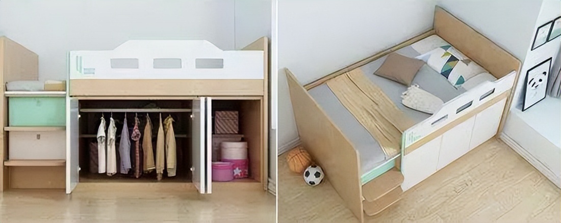 卧室空间小？别担心！只需把床抬高一米，比传统榻榻米实用多了！