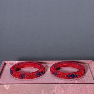 沉香|回流 沉香包辑米珠手镯一对