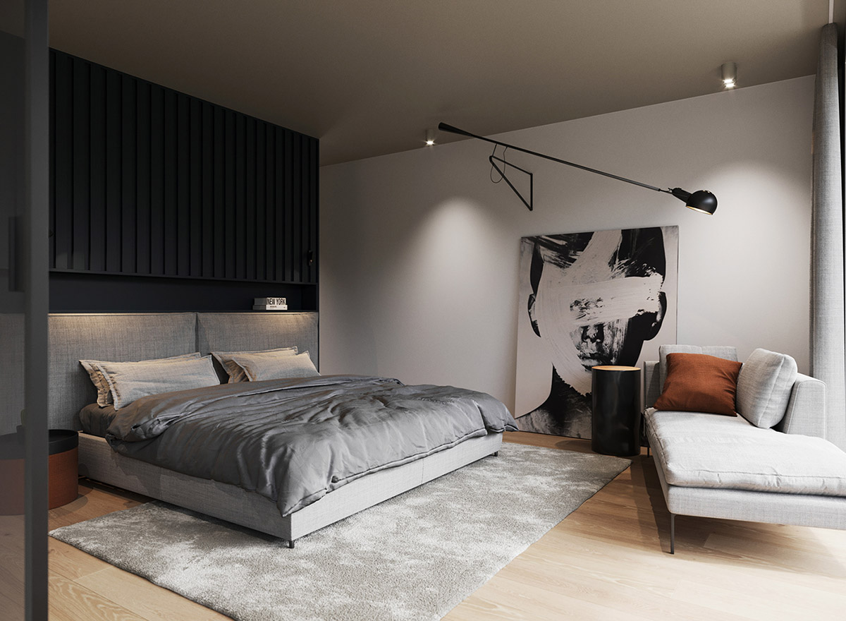 140平现代简约的家,用混凝土+木材的设计,玩出不一样的高级感