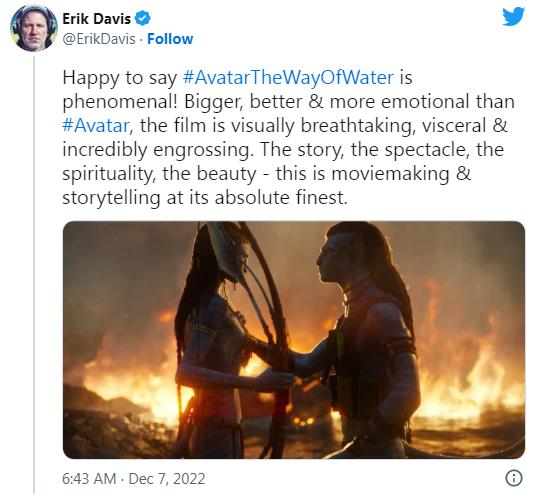 阿凡达2|堪称满分！《阿凡达2》影评人评价出炉：特效和故事的巅峰之作