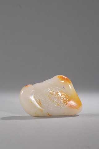 |旧藏-和田玉“鹅如意”摆件