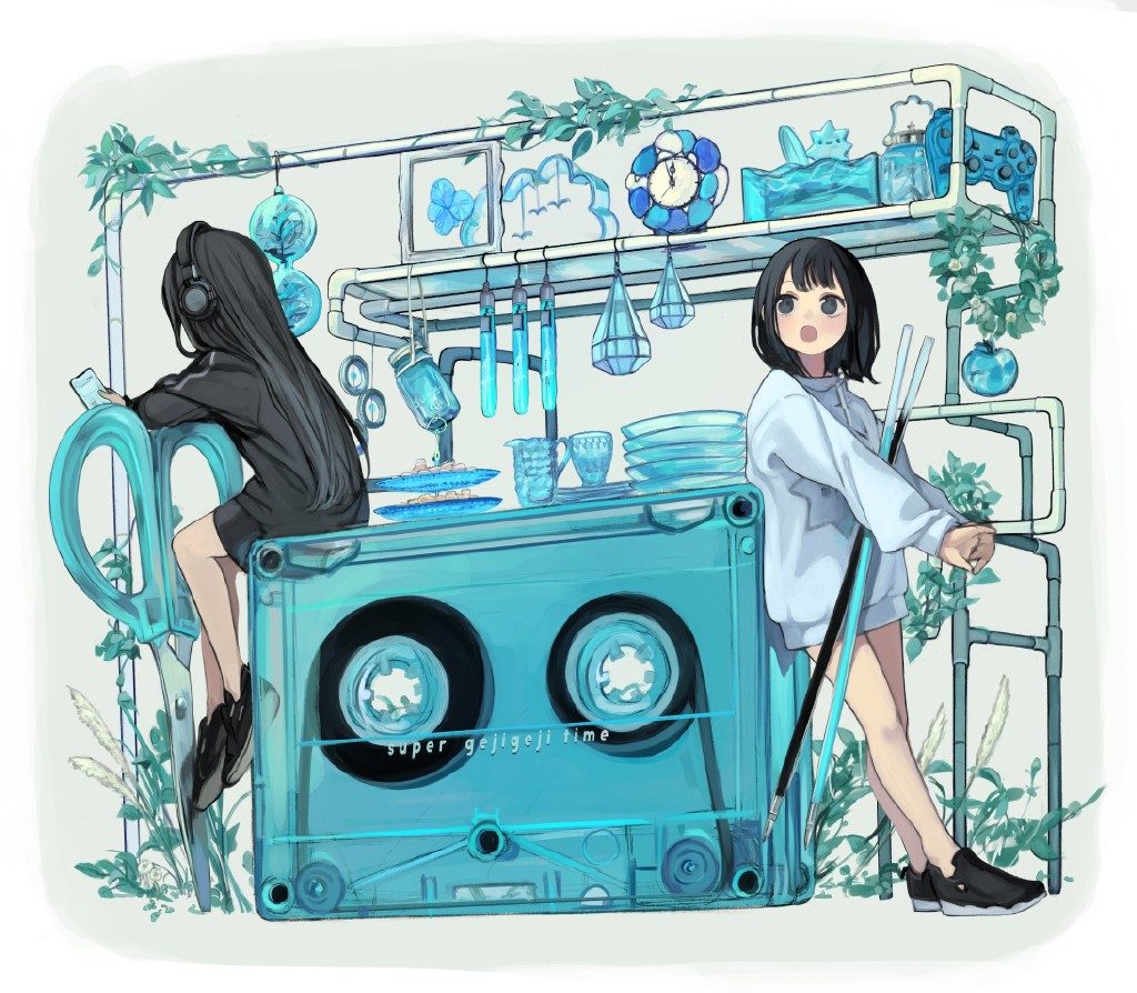 哆啦A梦|【动漫美图】呆萌又酷酷的少女，作品色调偏灰色，角色娇小可爱