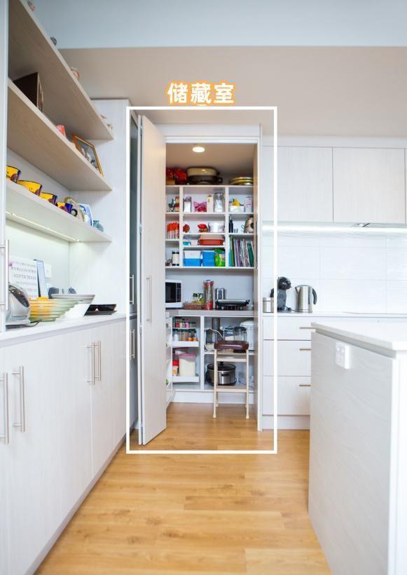 入住才知道,厨房留个2储藏室有多实用!囤货都藏这里,好能装