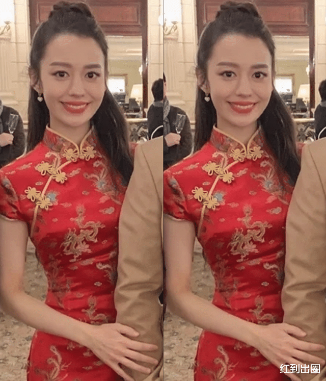 郎朗|郎朗夫妇出席新年酒会，吉娜穿红色旗袍大秀“巴掌腰”，S型线太明显