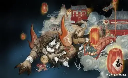 远古的除夕夜,头顶犄角的“年兽”横行吃人,生物老师:不可能