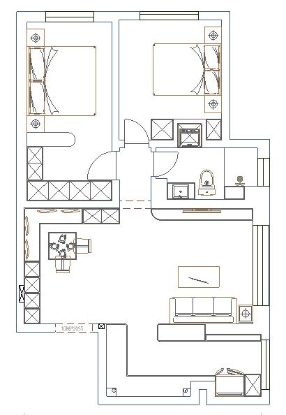 哈尔滨鸣雀装饰 60㎡混搭风小两居 现在流行这样装!