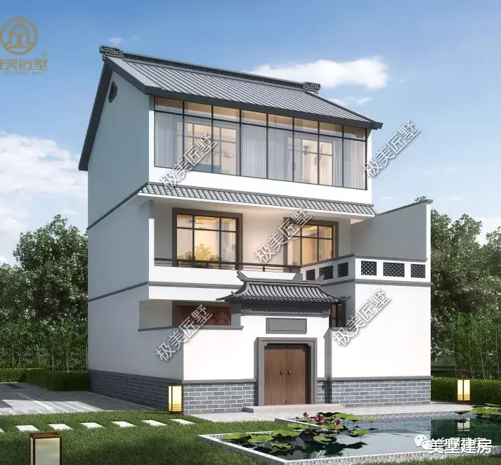 面宽小进深大,中式院子就这么建,家人看了都满意