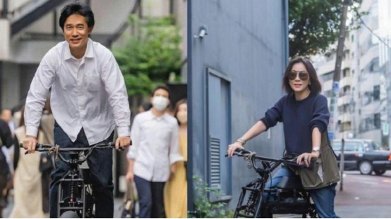 刘嘉玲|刘嘉玲罕见秀恩爱!60岁梁朝伟骑车帅气像小伙,两人分居后首合体