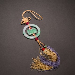 翡翠|回流 翡翠双龙捧寿挂佩