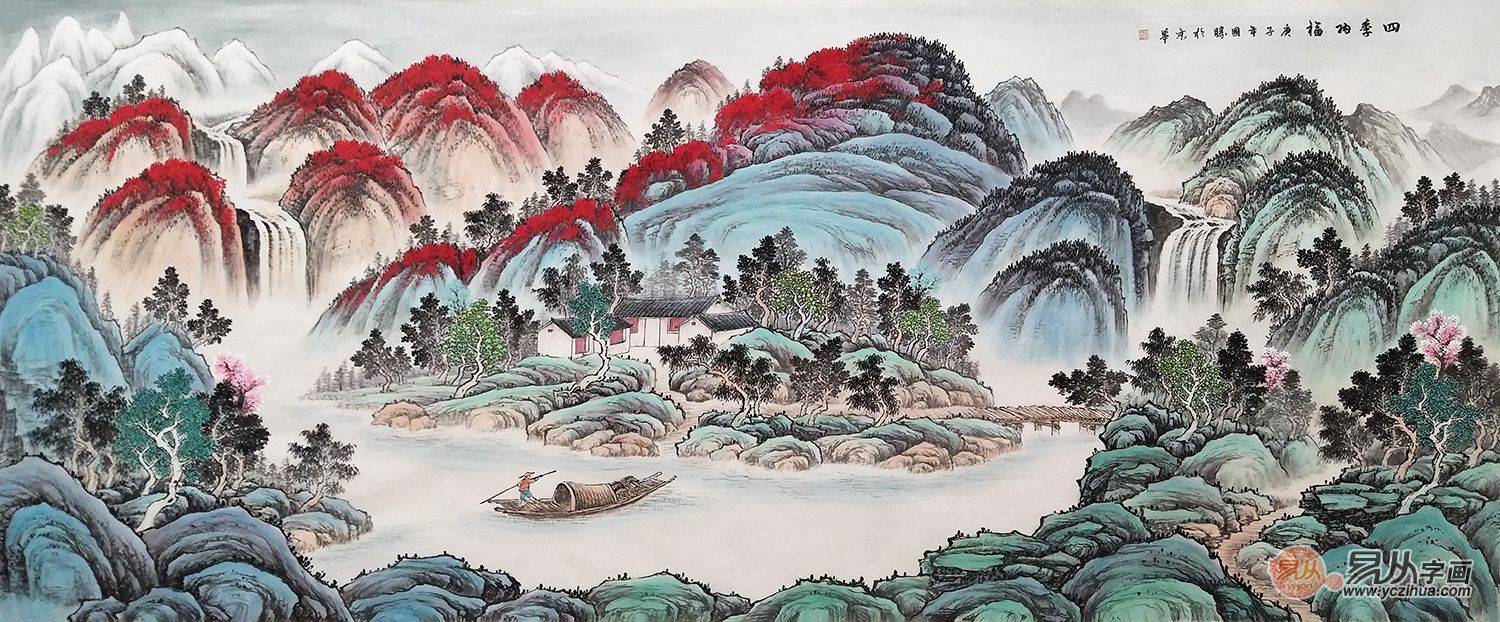 客厅如何装饰 山水画装饰家居 气质非凡魅力十足