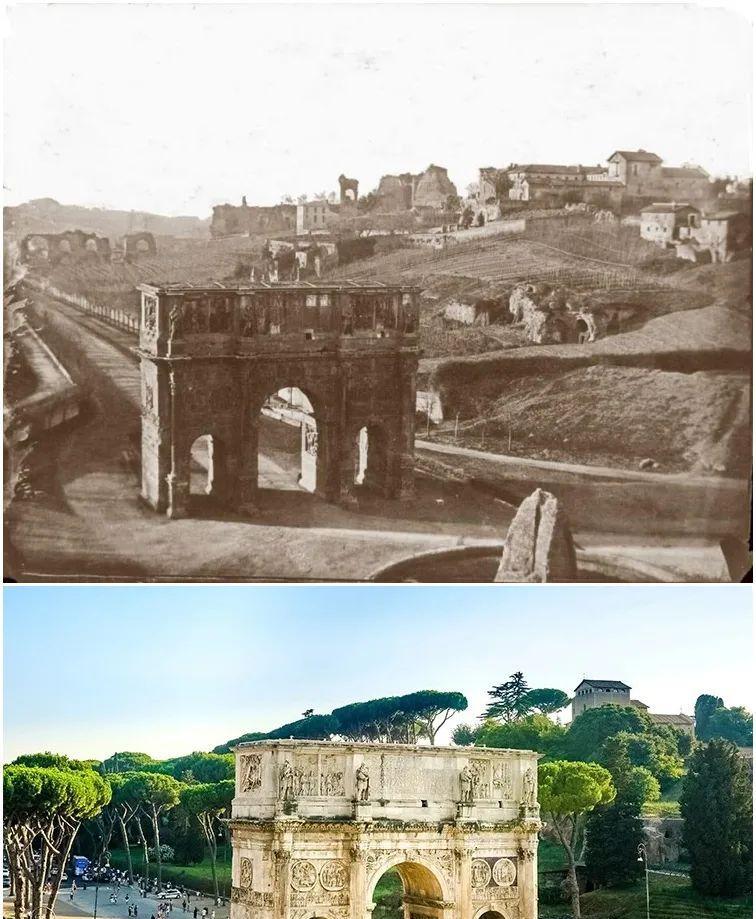 古镇|一组活久见的今昔对比照：世界著名景点100年前是什么样子？