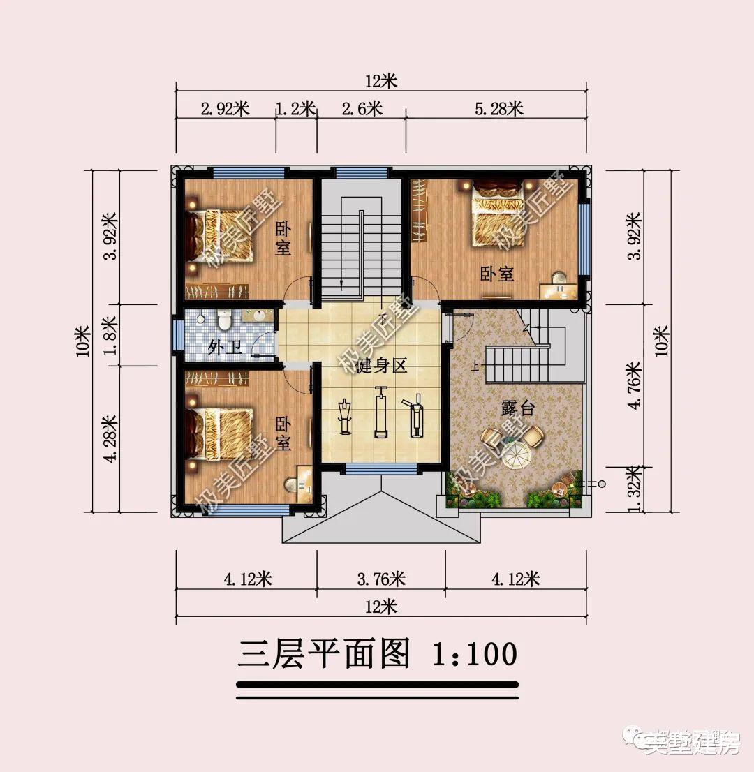 平屋顶设计，客厅做挑空，农村最理想的房子！