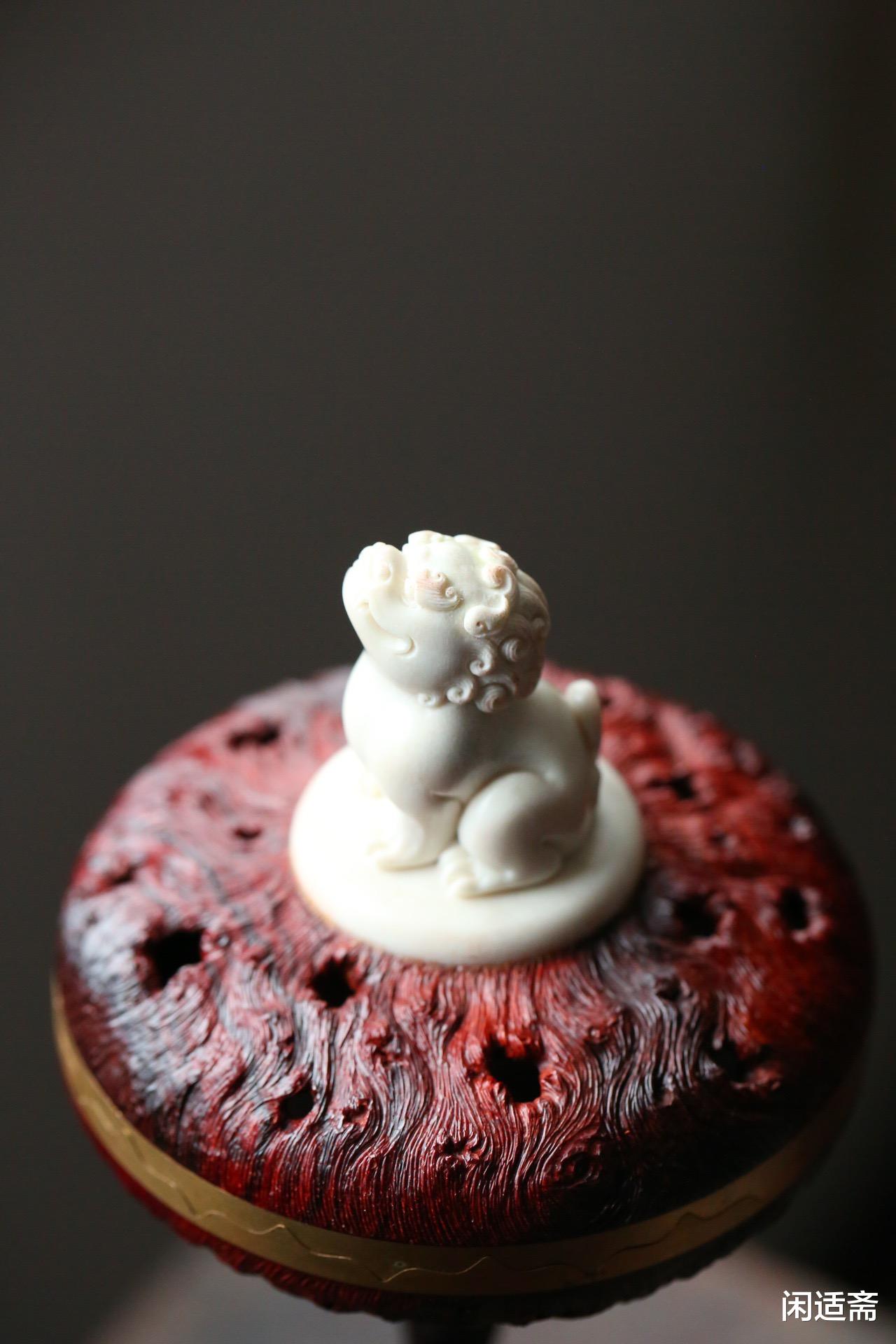 文玩|文人空间，陈设雅器，紫檀仿真雕树瘤，香薰炉