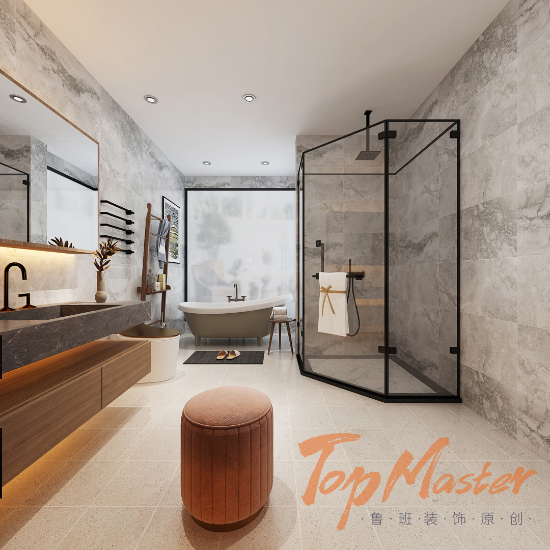 【鲁班装饰】倚澜苑300m2现代简约风格 纯粹的意境