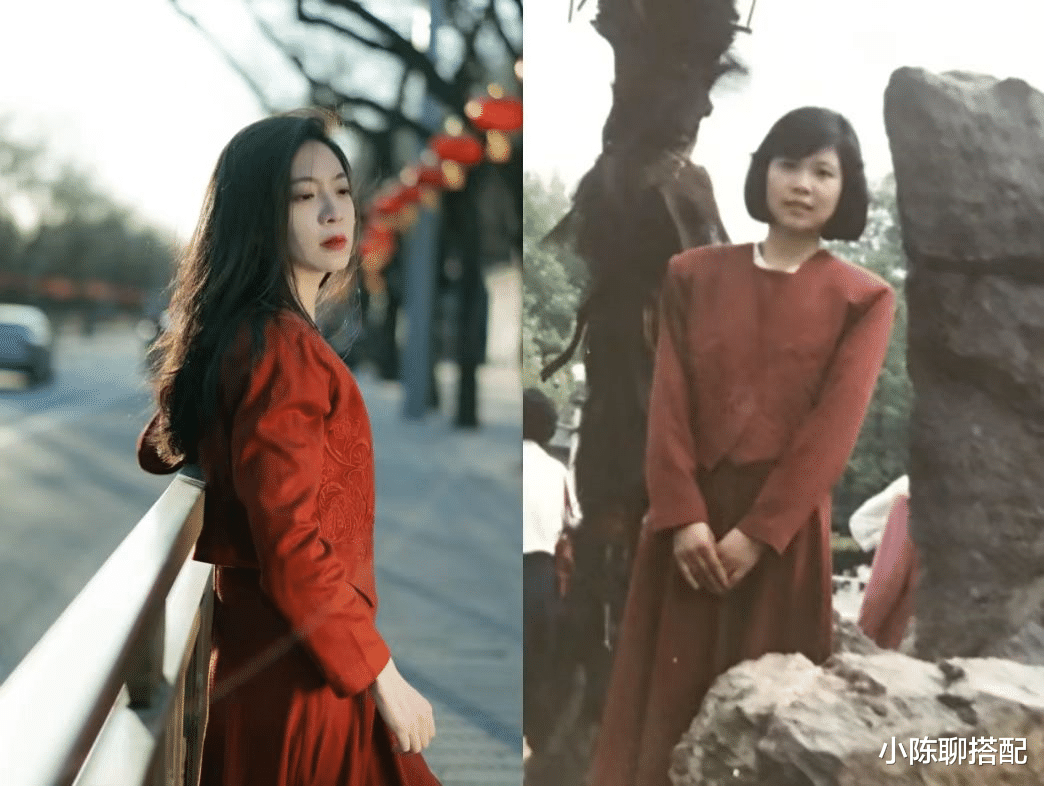 女儿穿30年前妈妈旧衣服，妈妈气质完胜，网友：买家秀和卖家秀