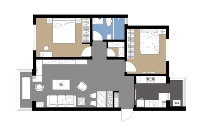 76㎡小户型坚持只刷漆不造型,全屋反而大气倍增,太漂亮了