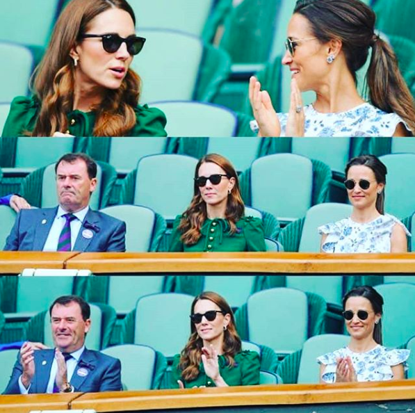 尊龙|王室妯娌三姐妹温网网球赛同台，梅根惨被凯特姐妹夹攻衣品惨败