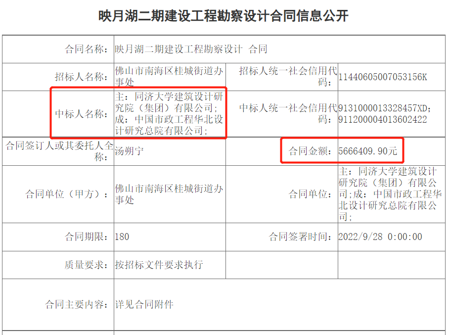 映月湖二期开启勘察设计！中标公司大有来头