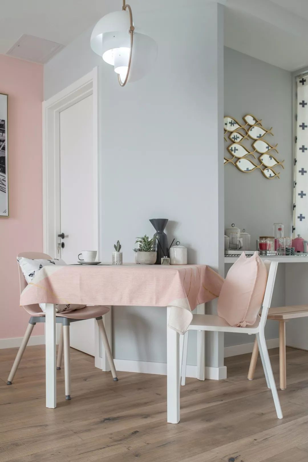 80㎡简约北欧,粉而不腻,恬淡浪漫,浪漫情趣又简约舒适