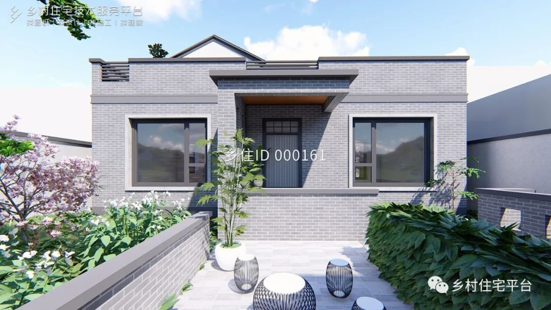 乡住科技免费图纸土建53万面宽11m进深17m北京房山二层新中式别墅